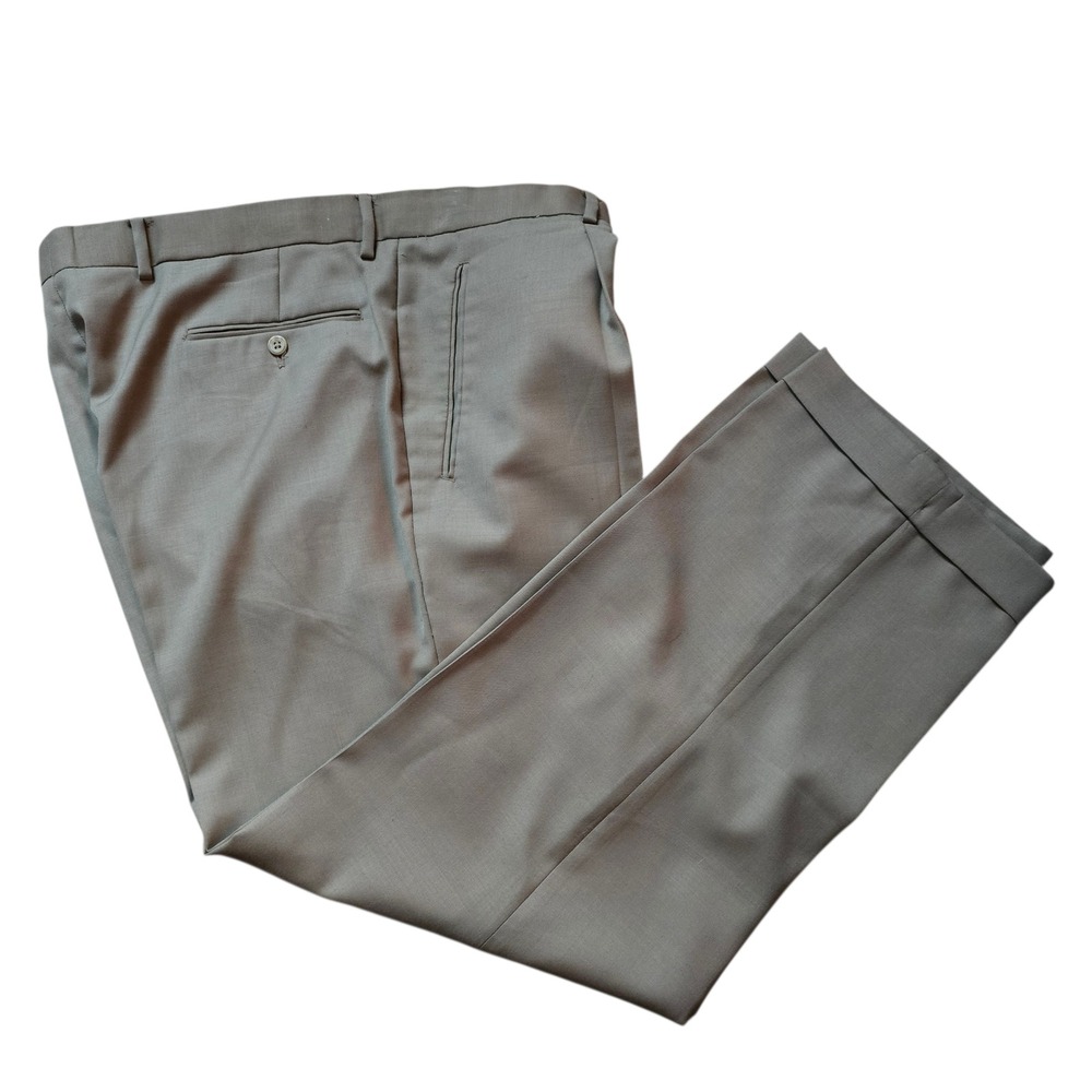 Andre Lanzino Mens Tan‎ Pleated Dress Pants Suit Trousers Size R40